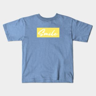 Smile - yellow Kids T-Shirt